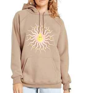 NWT Volcom Truly Stoked BF Pullover Women's Stone Brown Sweatshirt S